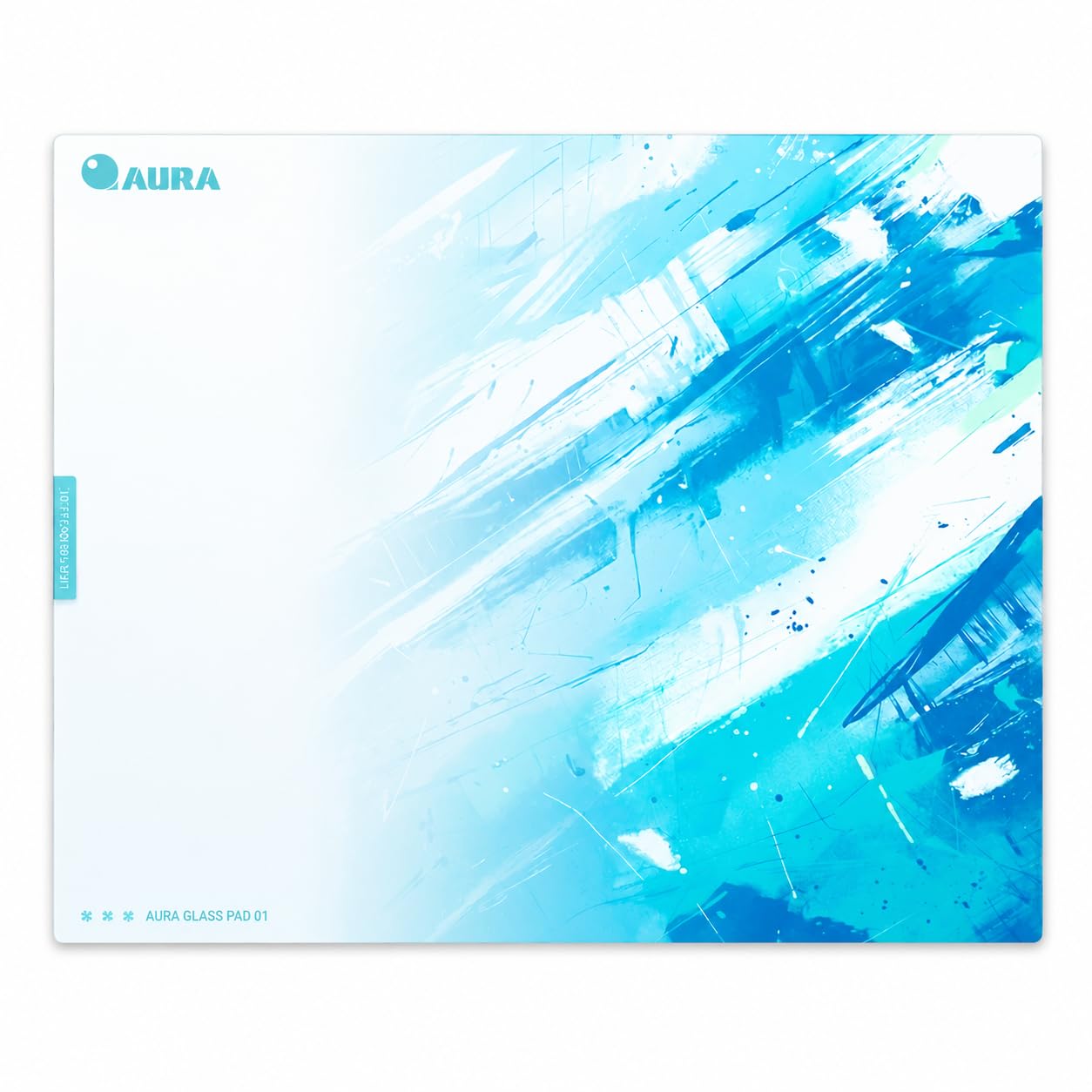 Amazon.co.jp: AURA ガラスマウスパッド コントロールタイプ 白/水色